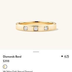 Mejuri Diamonds Band

Size 5

14k gold with natural diamonds